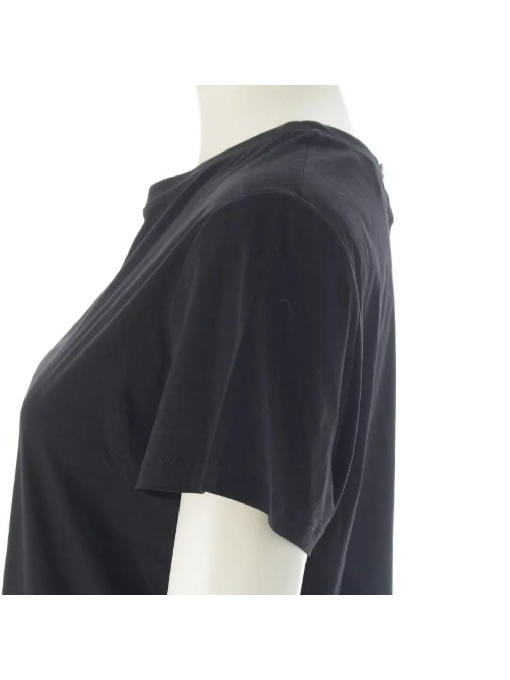Chanel Cotton Top Back Coco Button Short Sleeve Dress Black - Picture 7 of 10